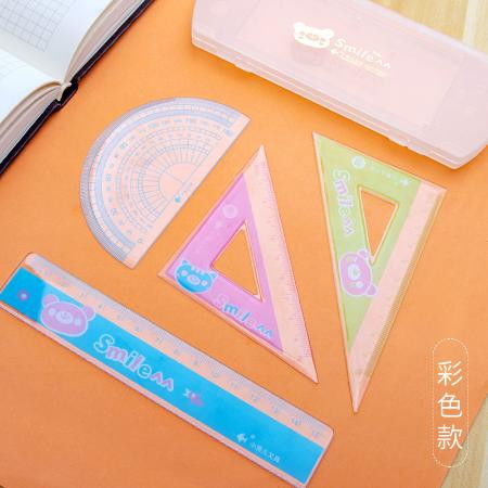 圓規套尺可愛軟尺子套裝 小學生多功能學習文具新選擇